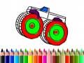 Gra Z powrotem do szkoły: Kolorowanie monster trucków w Internecie