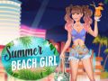 Gra Dziewczyny na letniej plaży w Internecie