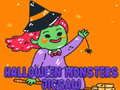 Gra Puzzle Halloweenowe Potwory w Internecie
