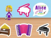 Gra Świat ksztaltów instrumentów muzycznych Alicji w Internecie