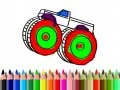 Gra Z powrotem do szkoły: Kolorowanie monster trucków w Internecie