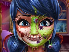 Gra Kropkowana Dziewczyna Makijaż Halloween w Internecie
