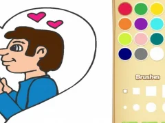 Gra Kolorowanka książka dla dzieci: miłość w Internecie