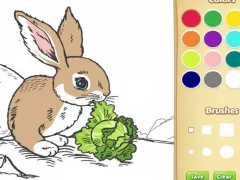 Gra Kolorowanki dla dzieci: królik w Internecie