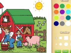 Gra Kolorowanki książki dla dzieci: farma w Internecie