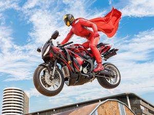 Gra Prawdziwy motocykl: Superhero Tricks 3D w Internecie