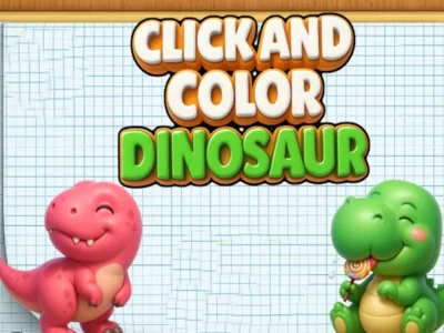 Gra Kliknij i pokoloruj dinozaury w Internecie