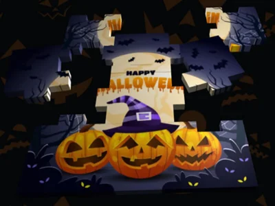 Gra Puzzle 3D na Halloween w Internecie