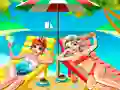 Gra Selfie na Plaży Elsy i Anny w Internecie