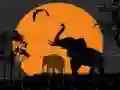 Gra Puzzle Silhouette Słonia w Internecie Gra Puzzle Silhouette Słonia w Internecie