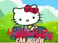 Gra Puzzle z samochodem Hello Kitty w Internecie Gra Puzzle z samochodem Hello Kitty w Internecie