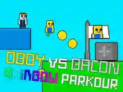 Gra Obby vs Bacon Tęczowy Parkour w Internecie