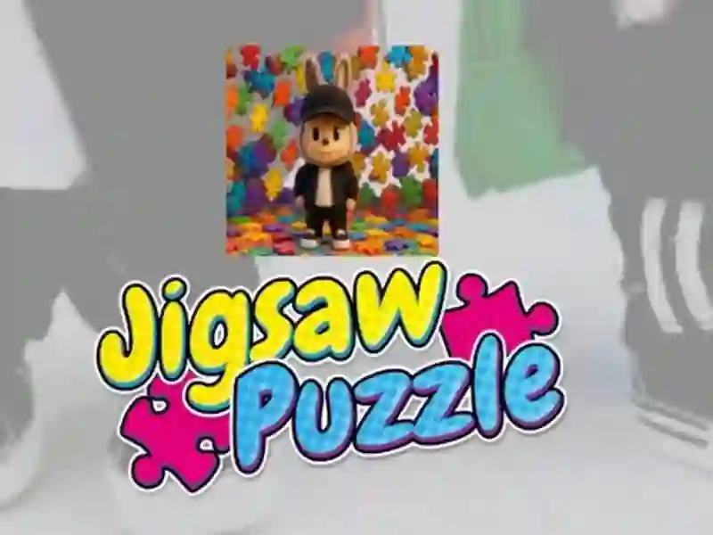 Gra Puzzle dla dzieci: Facet Labubu w Internecie