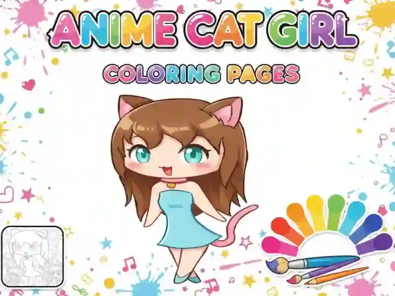 Gra Kolorowanki Anime Cat Girl w Internecie