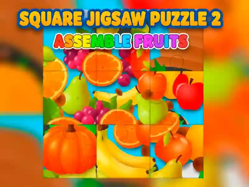 Gra Kwadratowe puzzle 2 — Zbieraj owoce w Internecie