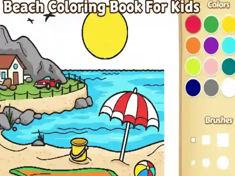 Gra Kolorowanka dla dzieci: Plaża w Internecie Gra Kolorowanka dla dzieci: Plaża w Internecie