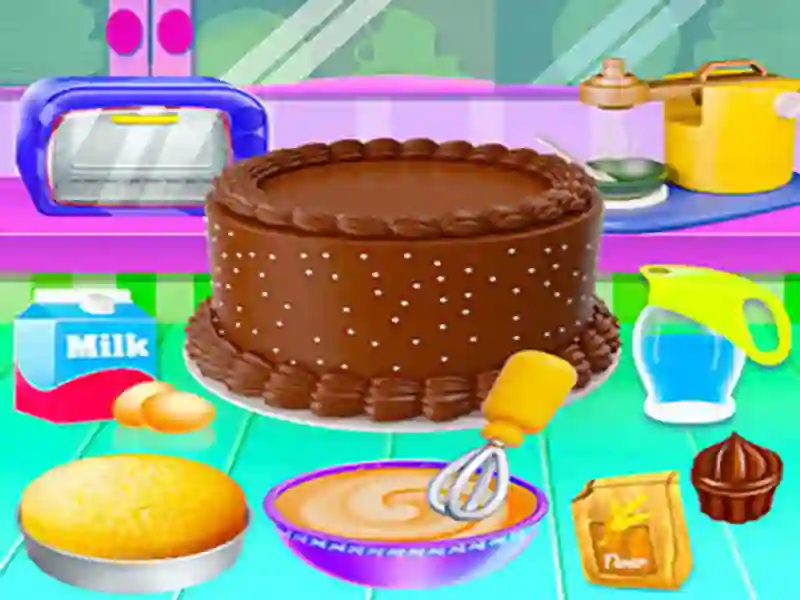 Gra Cukiernia dla dzieci tworząc ciasto w Internecie