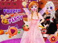 Gra Halloweenowa impreza Zamrożonych Sióstr w Internecie