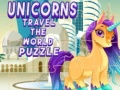 Gra Puzzle Jednorożców podróżujących po Świecie w Internecie