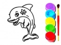 Gra Książka do kolorowania Delfin w Internecie