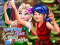 Gra Świąteczne selfie Ladybug i Elsy w Internecie