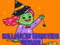 Gra Puzzle Halloweenowe Potwory w Internecie