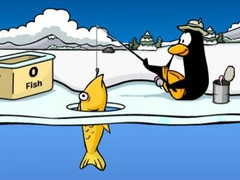 Gra Club Penguin: Wędkowanie na Lodzie w Internecie