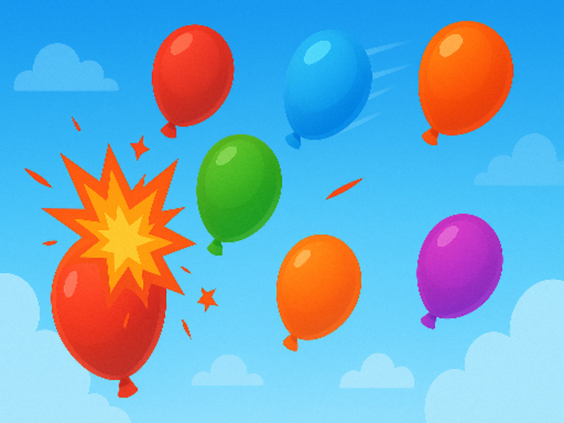 Gra Szalone błyszczące balony w Internecie