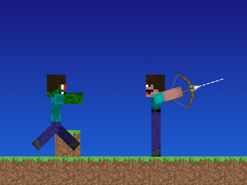 Gra Nub przeciwko profesjonalistom. Łucznicy Minecraft w Internecie